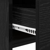 Cosmetic Table with Drawer Black Oak 100 x 45 x76 cm 871671