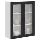 Wall Glass Cabinet LUCCA Black 80 x 31 x 100 cm Engineered Wood 885156