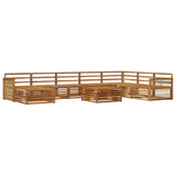 Outdoor Sofa Set 9 pcs Natural Solid Acacia Wood 3383747
