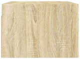 Wall Cabinet with Glass Doors Sonoma Oak 68.5x37x35 cm 836501
