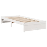 Bookcase Bed without Mattress White 90x190cm Single Solid Wood Pine 3322406