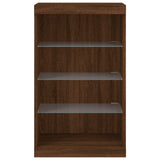 Sideboard with LED Lights Brown Oak 60.5x37x100 cm 836713