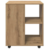 Rolling Cabinet Artisan Oak 60x53x72 cm Engineered Wood 856659