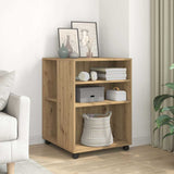 Side Table with Wheels Artisian Oak 55x60x78 cm Engineered Wood 853163