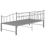 Sofa Bed Frame Grey Powder-coated metal 90x200 cm 324778