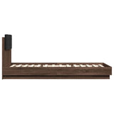 Bed Frame without Mattress Brown Oak 90x200 cm 3209946