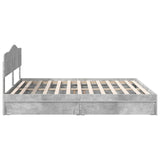 Storage Bed Concrete Grey 180 x 200 cm Engineered Wood 3413071