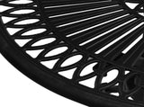Garden Table Black Cast Aluminium Medium Decorative Inlays 315580