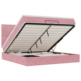 Ottoman Bed with Mattresses Pink 160x200cm Velvet 3313414