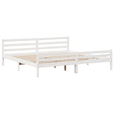 Bed Frame with Headboard without Mattress White 180x200 cm Super King 3305950