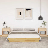 Bed Frame without Mattress 140x190 cm Solid Wood Oak 3315735
