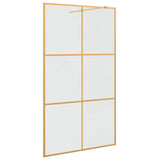 Walk-in Shower Wall Gold 115 x 195 cm Tempered Glass 42022055