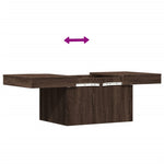 ZNTS Coffee Table Brown Oak 80x55x40 cm Engineered Wood 840869