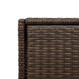 Garden Storage Cabinet Brown 55x55x111 cm Poly Rattan 365560