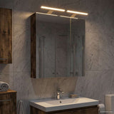 Bathroom Mirror Cabinet Smoked Oak 60 x 14.5 x 70 cm 889067