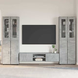 TV Cabinet Set FLORIN 3 pcs Concrete Grey Engineered Wood 3397997
