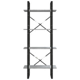 4-Tier Book Cabinet Grey Sonoma 60x30x140 cm Engineered Wood 821310
