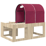 Bed with Tunnel 3 pcs Sonoma Oak and Red Engineered Wood 3423507