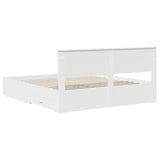 Bed Frame with Headboard White 180 x 200 cm Engineered Wood 3408229
