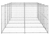 Outdoor Dog Kennel Galvanised Steel 9.68 m 3082284