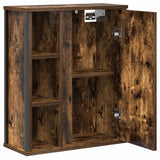 Bathroom Wall Cabinet with Mirror Smoked Oak 50x21x60 cm 861904