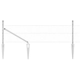 Hexagonal Fence with Post 50 x 0.8 m Galvanised Steel Silver 3353411
