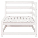 Garden Corner Sofa White Solid Wood Pine 805661