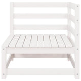 Garden Corner Sofa White Solid Wood Pine 805661