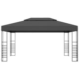 ZNTS Gazebo with LED String Lights 3x4 m Anthracite 3070308