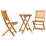 Garden Bistro Set 3 pcs Brown Solid Acacia Wood 42000947