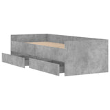 Bed Frame with Drawers without Mattress Concrete Grey 90x190 cm Single 3207353