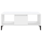 Coffee Table White 90x50x36.5 cm Engineered Wood 821068