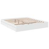 Bed Frame with Drawers without Mattress White 180x200 cm Super King 3280636