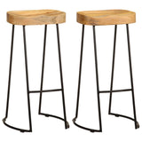 Bar Stools 2 pcs Solid Mango Wood 244010