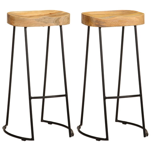 Bar Stools 2 pcs Solid Mango Wood 244010