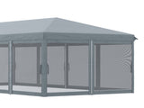 3 x 6m Pop Up Gazebo, Outdoor Canopy Shelter, Marquee Party Wedding Tent with 6 Mesh Walls and Carry T3398P325137