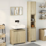 3 Piece Bathroom Furniture Set Sonoma Oak Engineered Wood 3324974