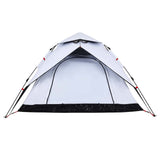 Camping Tent Dome 4-Person White Blackout Fabric Quick Release 4004184