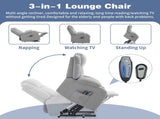 1pcs grey fabric electric elderly chair with 8-point massage belt heating 120kg indoor functional 17791799