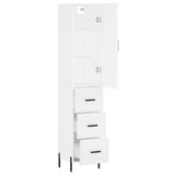 Highboard White 34,5x34x180 cm Engineered Wood 3198857