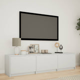TV Cabinet with LED White 165 x 34 x 40 cm Engineered Wood 3418722