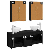 Bathroom Furniture Set 5 pcs Black Oak 3406728