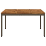 Garden Dinner Table Natural and Coffee 141 x 80.5 x 75 cm 901321