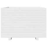 Garden Planter White 70x70x49.5 cm Solid Wood Pine 3282525