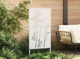 Garden Privacy Screen White 50 x 140 cm Cold-rolled steel 876295