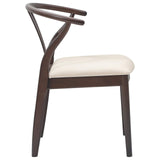Dining Chair 2 pcs Light Brown and Light Solid Rubber Wood 42020411