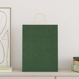 Paper Bags 250 pcs with Handles Green 32x12x42 cm 4101732