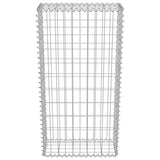 Gabion Wall with Covers Galvanised Steel 50x20x100 cm 143576