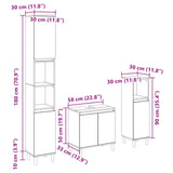 3 Piece Bathroom Furniture Set Sonoma Oak Engineered Wood 3307670