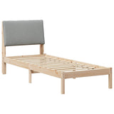 Bed frame Brown and light grey 80 x 200 cm Solid pine wood 878779